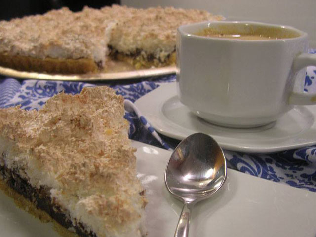 tarta de coco y dulce de leche