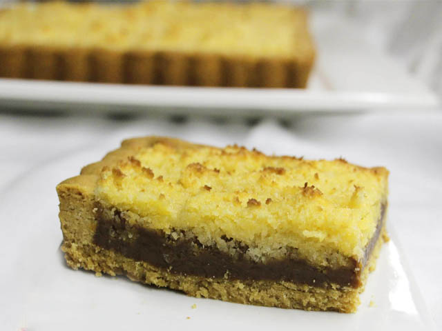 tarta de coco y dulce de leche