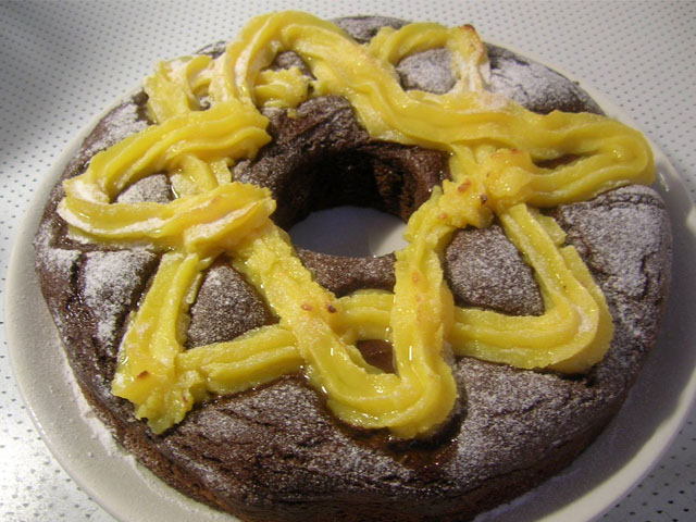 rosca de reyes de chocolate